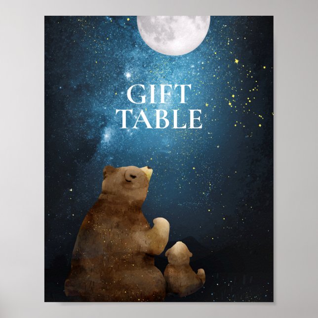 Poster Cute Bear Twinkle Little Star Table Cadeau (Devant)