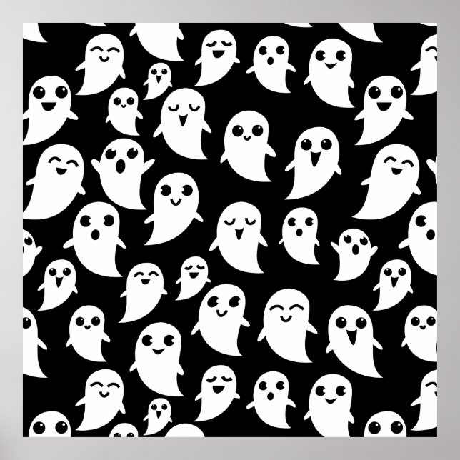 Poster Cute Boo Spook Halloween Dessin D'Halloween (Devant)