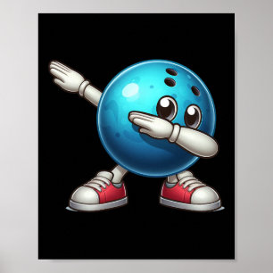 Poster Cute Bowling Dab Bowler Bowling Ll Lecteur Enfants