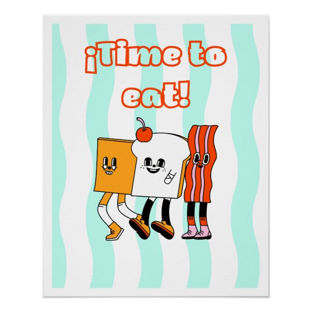 Poster Cute Breakfast Friends Vibes (Vorderseite)