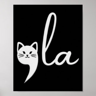 Poster Cute Cat Comma-la Kamala Harris Président 2024