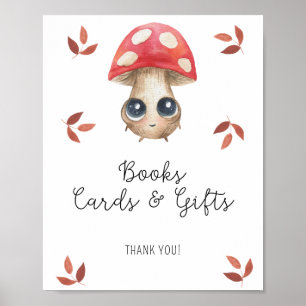 Poster Cute champignon - Cartes de livres et cadeaux