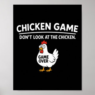 Poster Cute Chicken Game Don't Look At The Chicken Funny 
