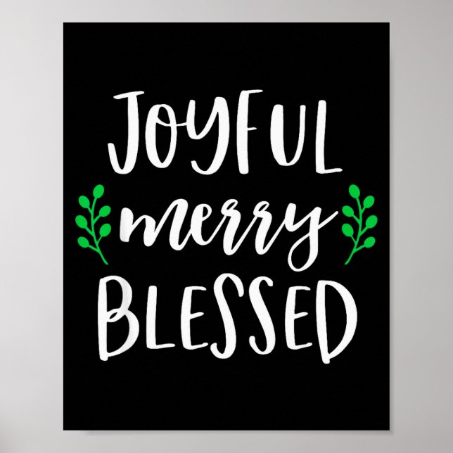 Poster Cute Christmas Shirt For Women Girls Joyful Merry  (Devant)