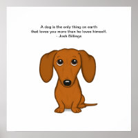 Cute Dachshund avec Josh Billings