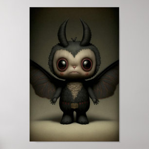 Poster Cute et Déplaisant Petit Mothman Boy