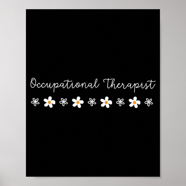 Poster Cute Floral Daisy Occupational Therapy Therast Ot  (Devant)