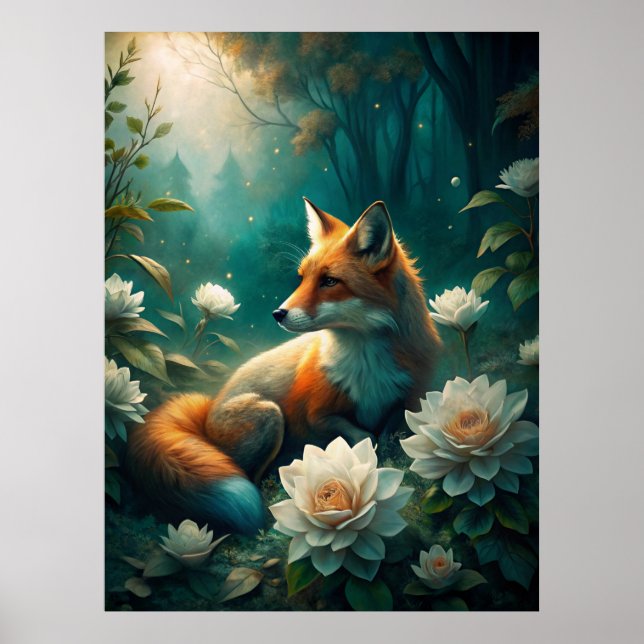 Poster Cute Fox (Devant)