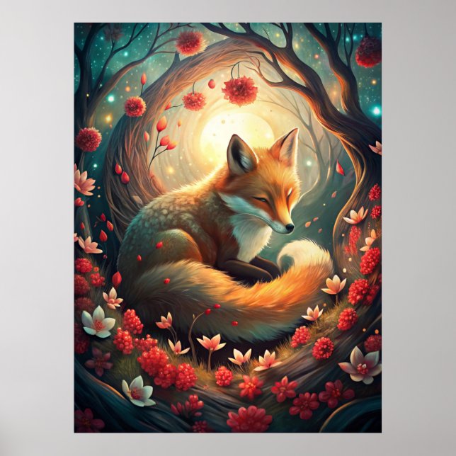 Poster Cute Fox (Devant)