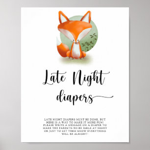 Poster Cute Fox \ Late night couches jeu