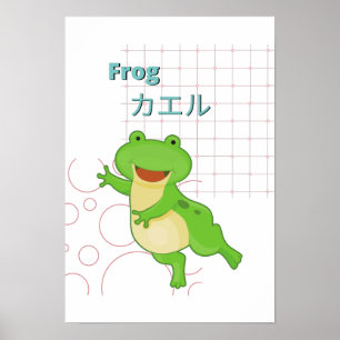 Poster Cute Frog-Kawaii collection