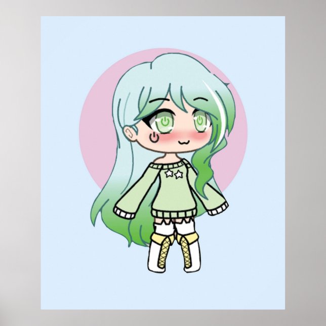 Poster Cute Gacha Series Girl Riley (Devant)