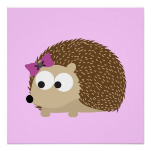 Poster Cute Girl Hedgehog