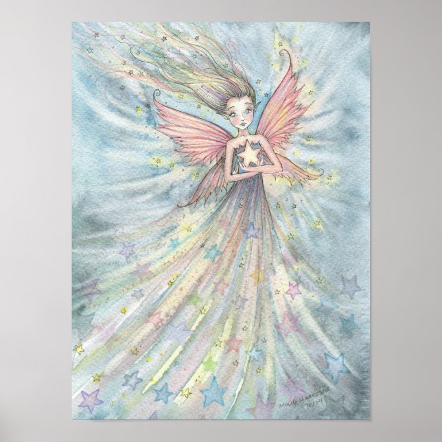 Poster Cute Girl Star Fairy par Molly Harrison (Devant)
