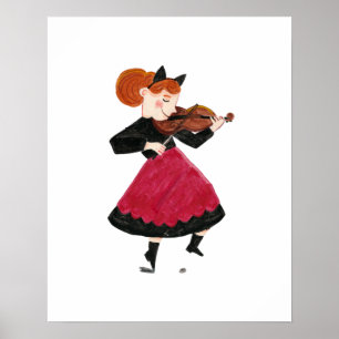 Poster Cute Halloween enfants costume tour et traiter par