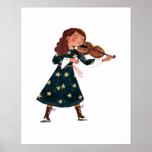 Poster Cute Halloween enfants costume tour et traiter par