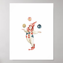 Cute Juggling Circus Clown Carnival Nursery