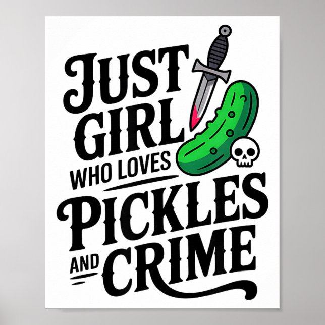 Poster Cute Just A Girl Who Loves Ckles And Crime Hallowe (Devant)