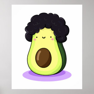 Poster Cute Kawaii Afrocado