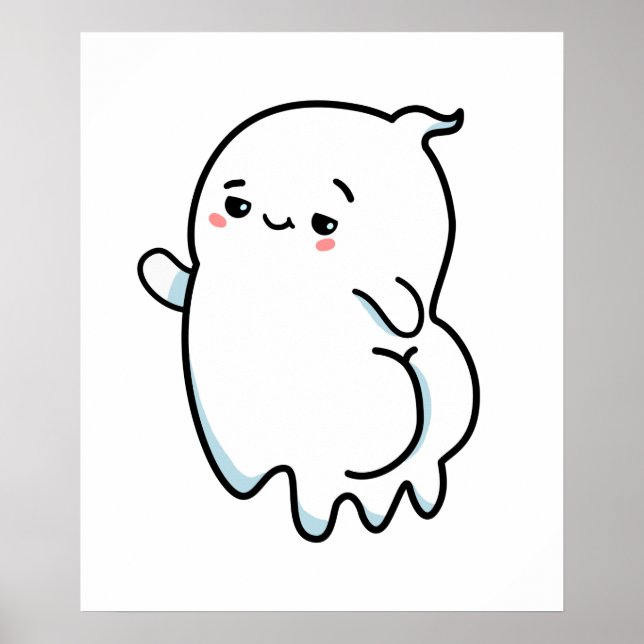 Poster Cute Kawaii Bootylicious Ghost (Devant)
