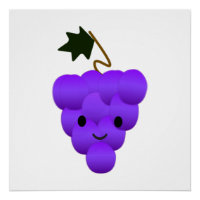 Cute Kawaii Bunch de raisins
