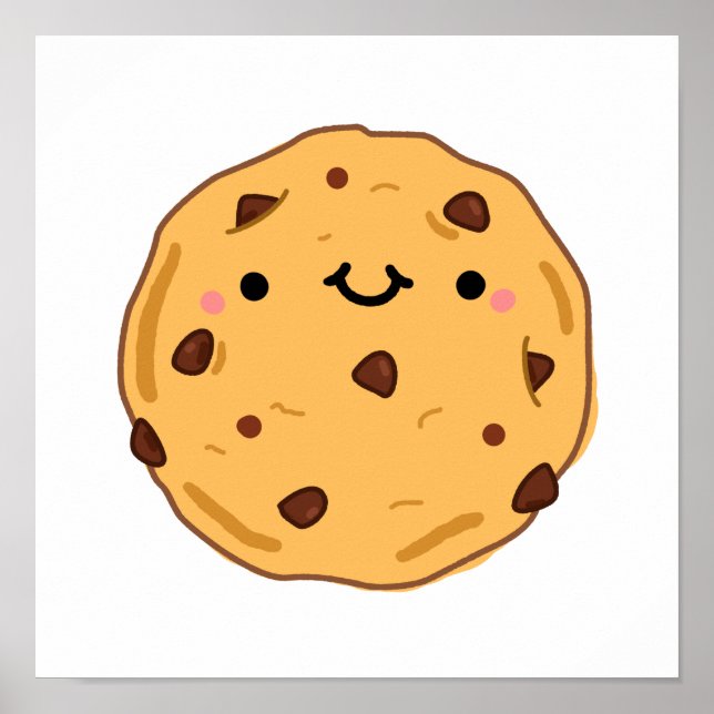 Poster Cute Kawaii Cookie (Devant)