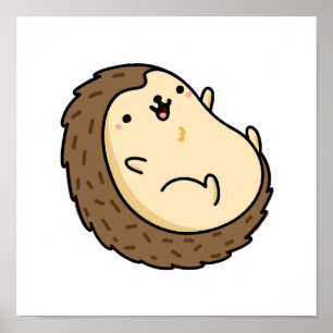 Poster Cute Kawaii Hedgehog