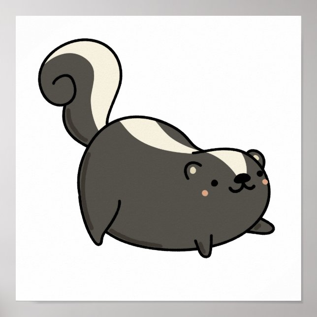 Poster Cute Kawaii Skunk (Devant)