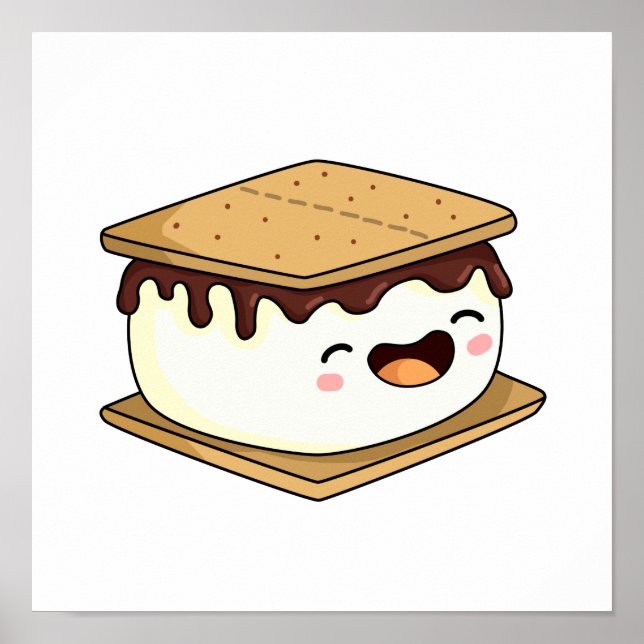 Poster Cute Kawaii Smore (Devant)