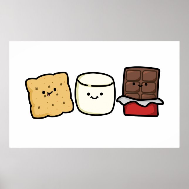 Poster Cute Kawaii Smore Pals (Devant)