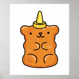 Poster Cute Kawaii Unicorn Gummy Bear