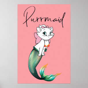 Poster Cute Kitten Purrmaid - Fun Mermaid Design de chat