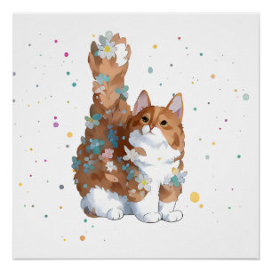 Poster Cute Kitty chat animal animal animal animal animal