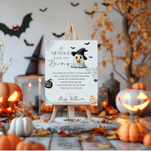 Poster Cute Little Boo Baby shower Halloween