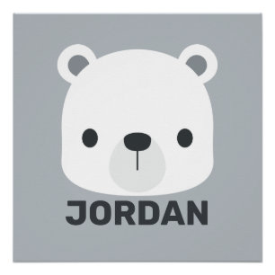 Poster Cute Little Polar Bear