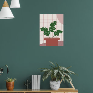 Poster Cute Monstera Plantes Cadre Bohème Design