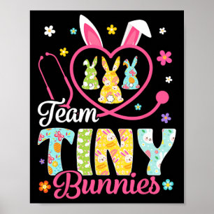 Poster Cute Nicu Picu Landd Infirmière Pâques Fête Stetho