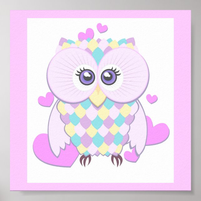 Poster Cute Owl (Devant)