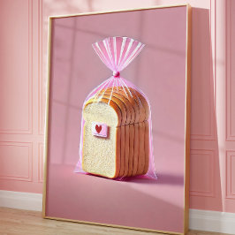 Poster Cute Pain Mur Art, Toast Art, Cuisine