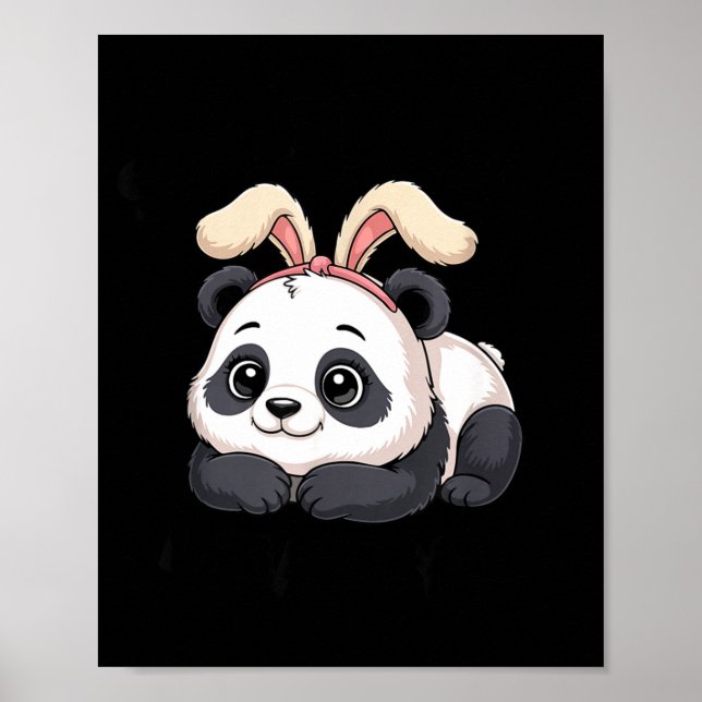 Poster Cute Panda Bunny Some Bunny Loves You  (Devant)