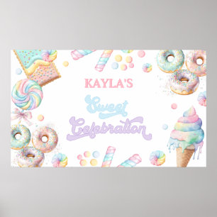 Poster Cute Pastel Sweet Candyland Lollipop Girl Annivers