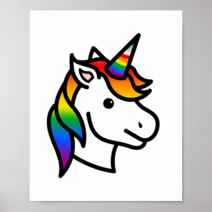 Poster Cute Progress Pride Unicorn