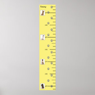 Poster Cute Puppies Growth Chart