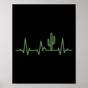 Poster Cute Saguaro Cactus Désert Plantes Cactus Amateurs