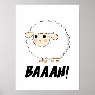Poster Cute Sheep Baaah