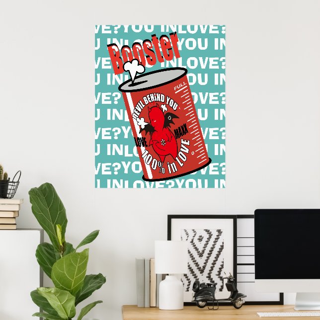 Poster Cute Shy Devil in LOVE (Bureau à domicile)