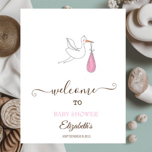 Poster Cute Stork Girl