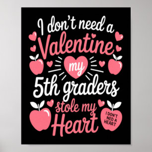 Poster Cute Teachers Saint-Valentin