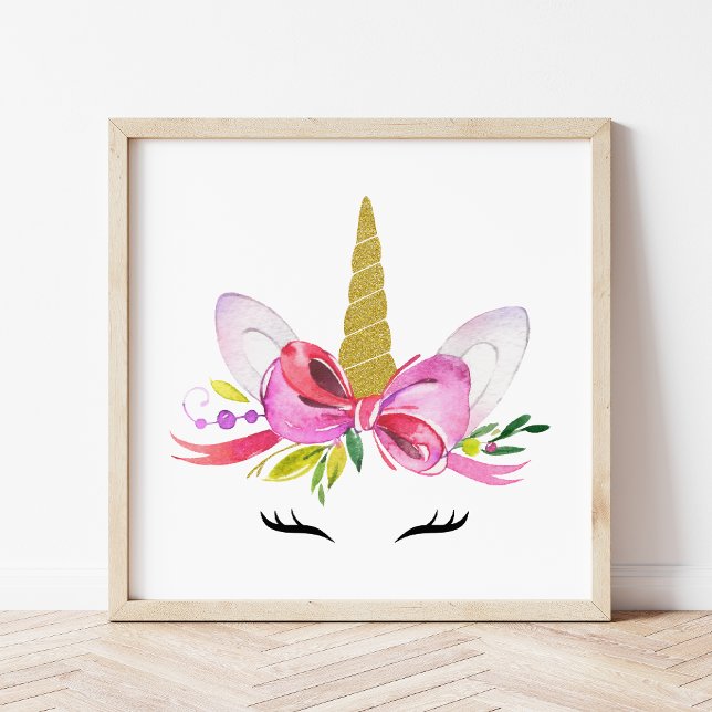 Poster Cute Unicorn, Magique Unicorne, Petite infirmière, (Créateur téléchargé)