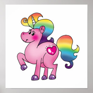 Poster cute unicorn pony